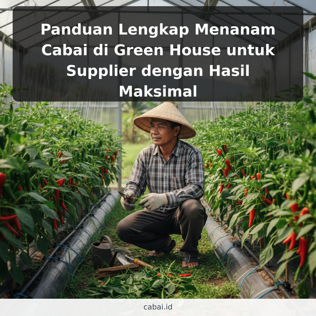 Panduan Lengkap Menanam Cabai di Green House untuk Supplier dengan Hasil Maksimal